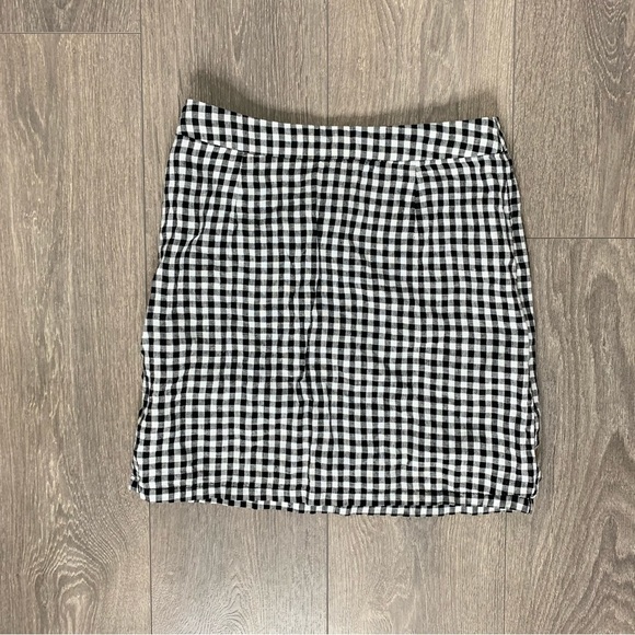 Forever 21 Women’s Checkered Plaid Mini Skirt Gingham Punk Gothic Y2K Black S - Picture 3 of 9